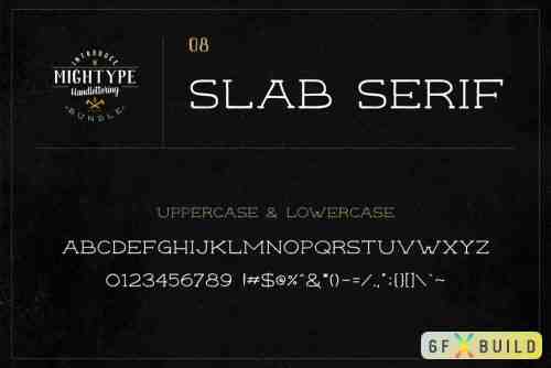 Mightype 08 - Slab Serif Font