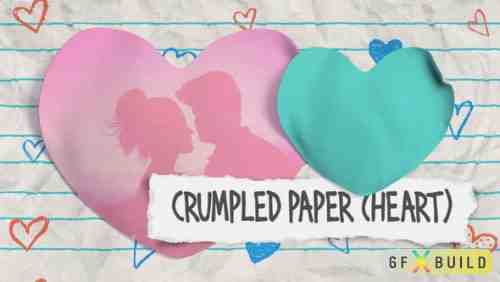 Videohive Crumpled Paper (Heart) 23307228