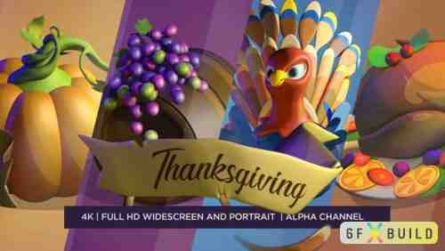 Videohive Happy Thanksgiving 3D 22873908
