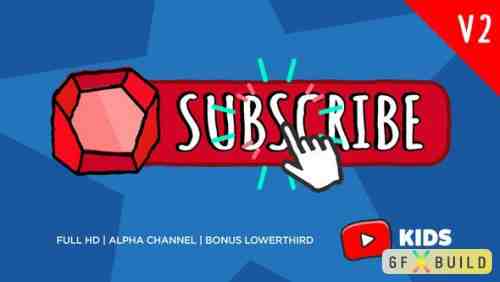 Videohive Youtube KIDS Subscribe Button 23136000
