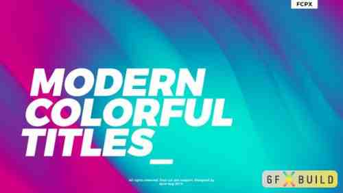 Videohive Modern Colorful Titles | FCPX or Apple Motion 24535686