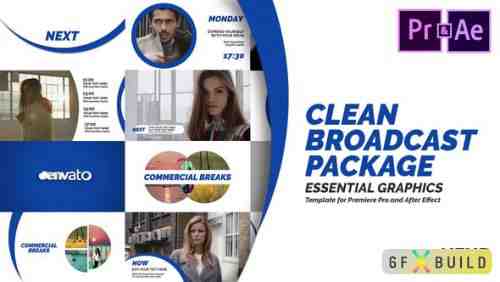 Videohive Clean Broadcast Pack | Essential Graphics | Mogrt 22746291