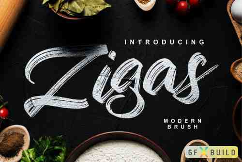 Zigas | Modern Brush Font