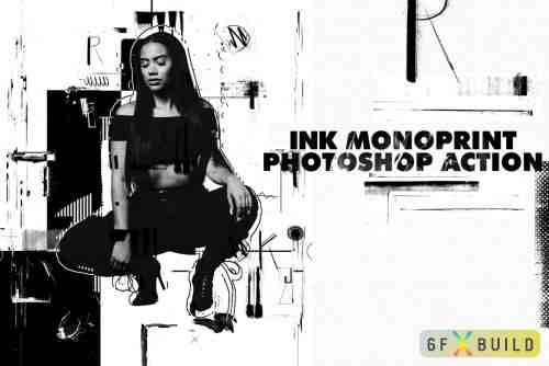 Graphicriver Ink Monoprint Poster Photoshop Action 24341666