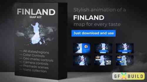 Videohive Finland Map - Republic of Finland Map Kit 24665522