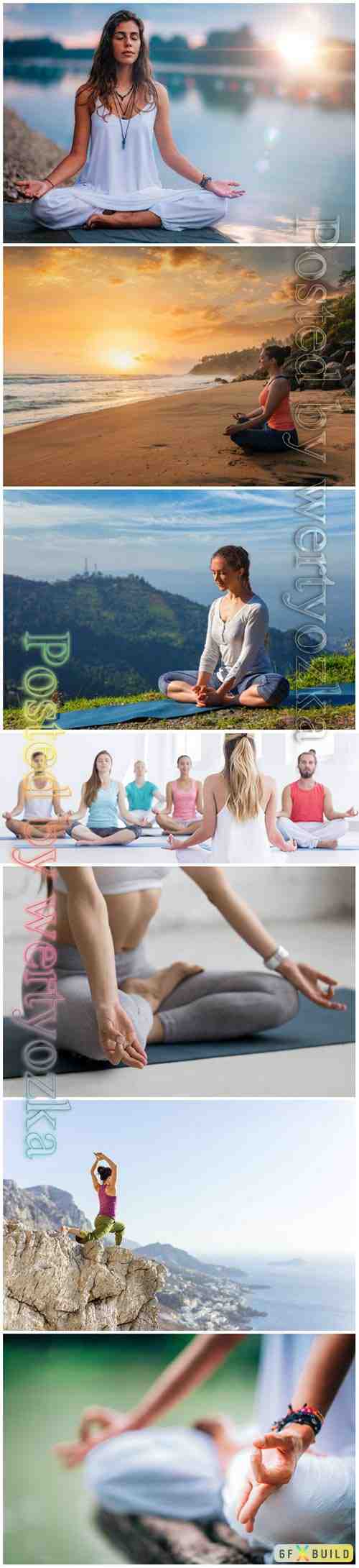 Yoga beautiful stock photo