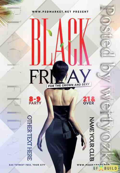 Black friday party - Premium flyer psd template