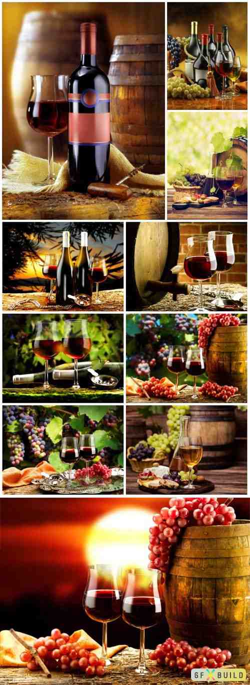 Wine set stock photo