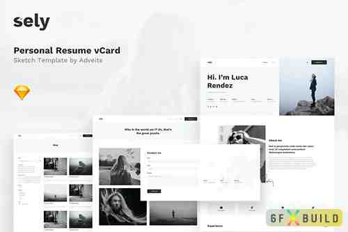 Sely - Personal Resume vCard Sketch Template