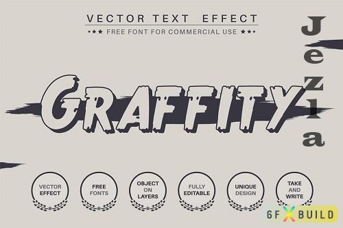 Dark Graffiti - editable text effect - 6220203