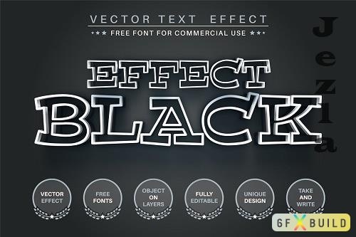 Black - editable text effect - 6271219