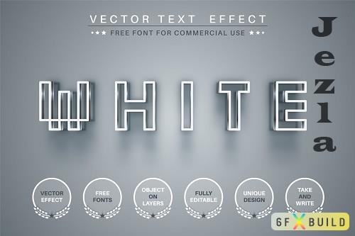 White pixel - editable text effect - 6273944
