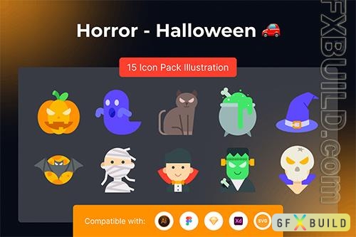 Vector Horror - Halloween Icon Illustration