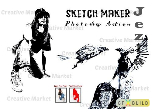 Sketch Maker Photoshop Action - 6516725
