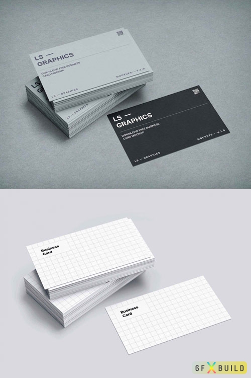 Stacked Business Cards PSD Mockups Templates