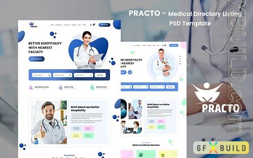 Practo - Medical Directory Listing PSD Template