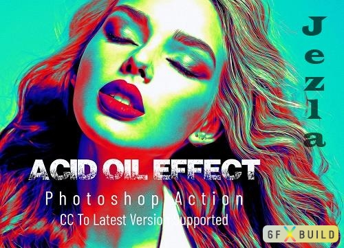Acid Oil Effect Photoshop Action - 6794844