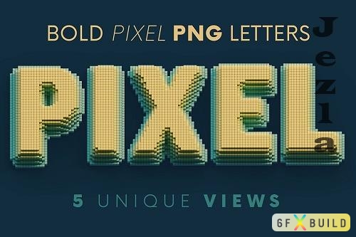 Bold Pixel - 3D Lettering - 6802035