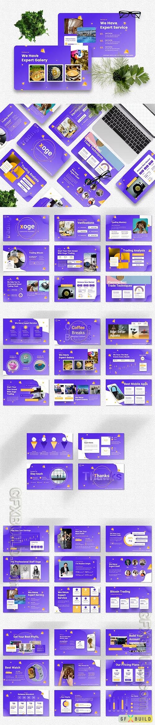 Xoge - Cryptocurrency Powerpoint, Keynote and Google Slides Presentation Templates