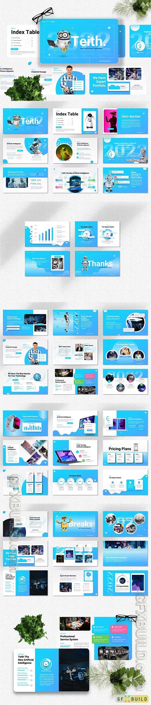 Teith - Technology Powerpoint, Keynote and Google Slides Presentation Templates