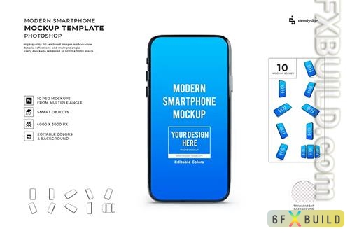 Smartphone Mockup Template Set
