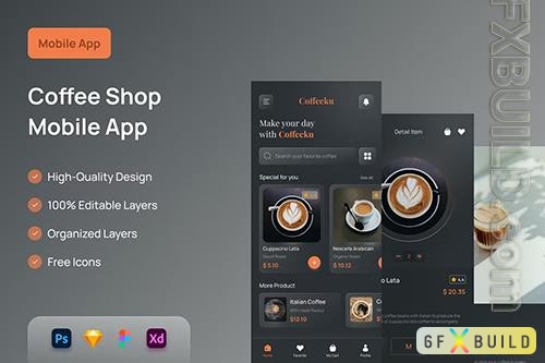 Coffee Shop Mobile App - UI Design