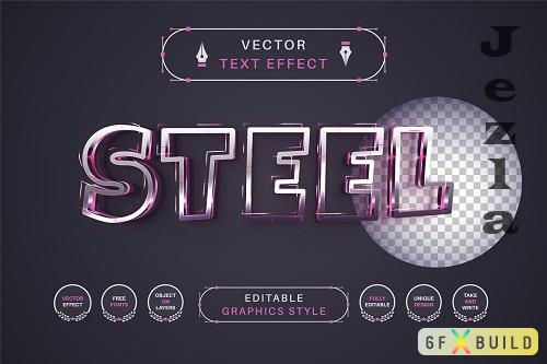 Steel - Editable Text Effect - 6873615