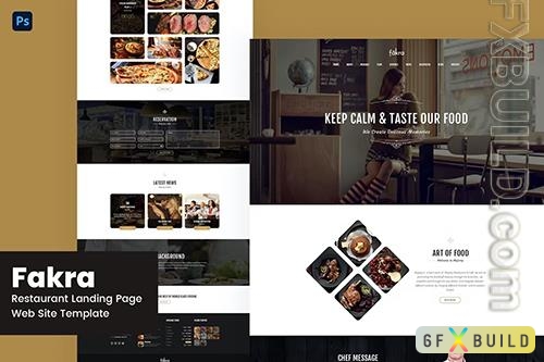 Fakra- Restaurant Landing Page Website Template PSD