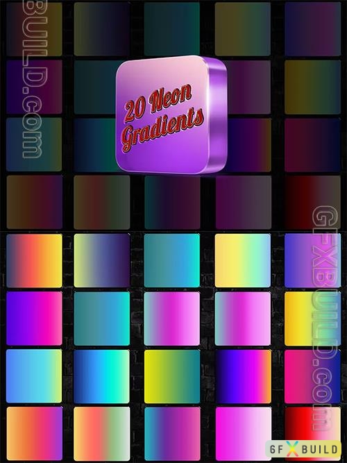 20 Neon Gradients Photoshop