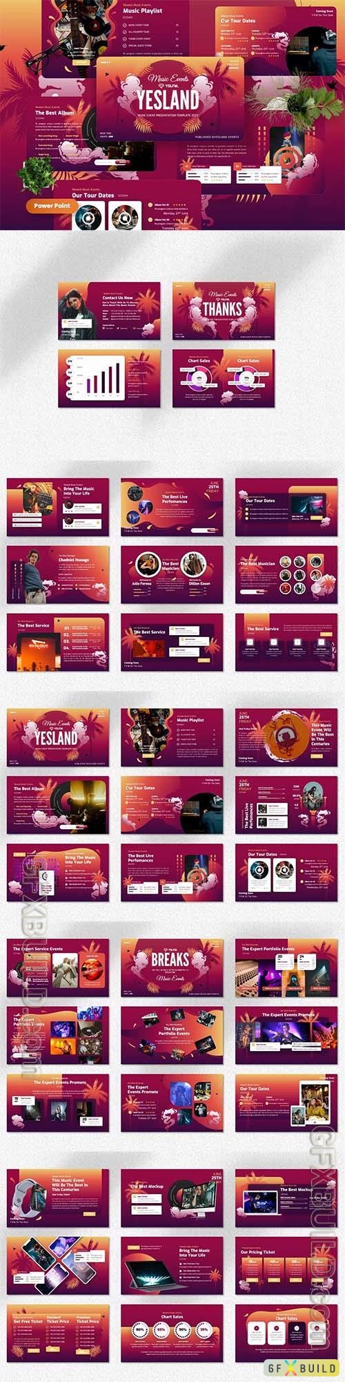 Yesland - Music Events Powerpoint, Keynote and Google Slides Template