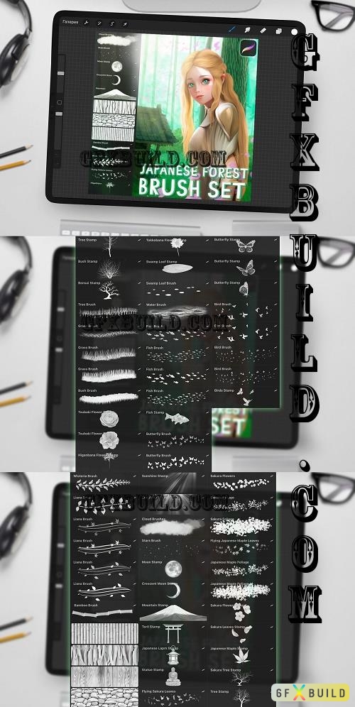 Japanese Forest Brush Set - 7247597