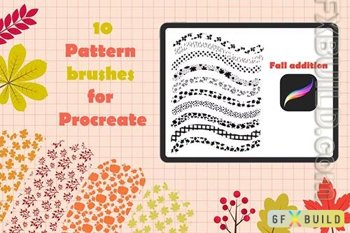 Procreate pattern brushes. Fall addition