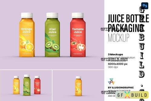 Juice Bottle Packaging Mockup - 7345179