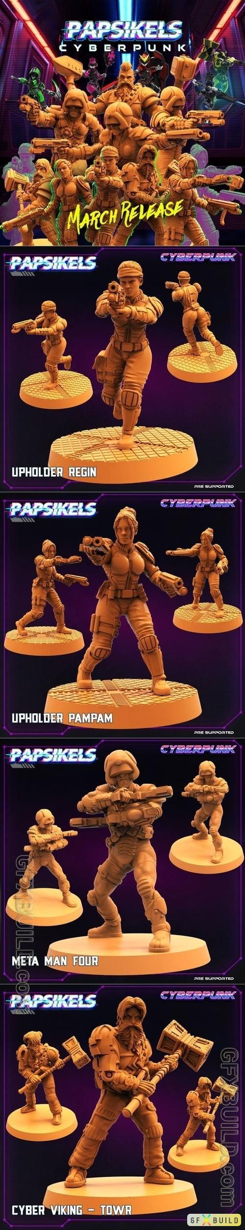 PapSikels Miniatures - Tribes - Cyberpunk Release March 2022 STL