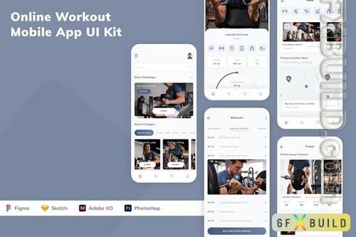 Online Workout Mobile App UI Kit