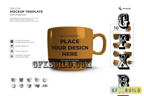 Coffee and Tea Cup Mockup Template Set - 2177231