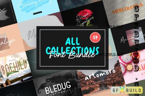 All Collections Font Bundle -  22 Premium Fonts
