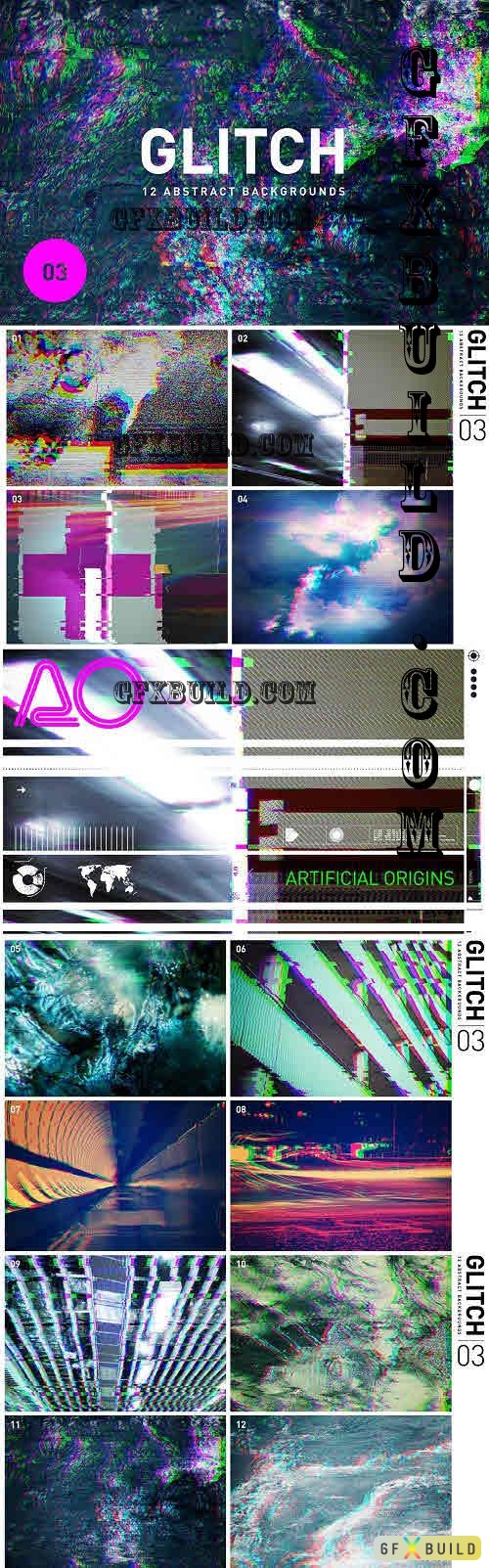 Glitch 03 - 12 Abstract Backgrounds - 10186109
