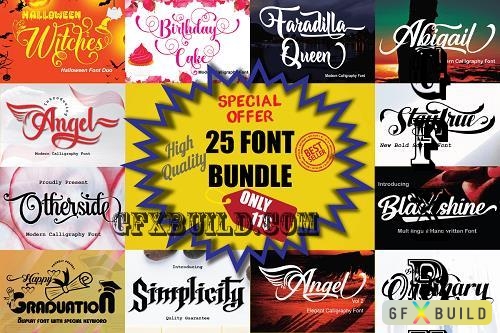 25 High Quality Font Bundle