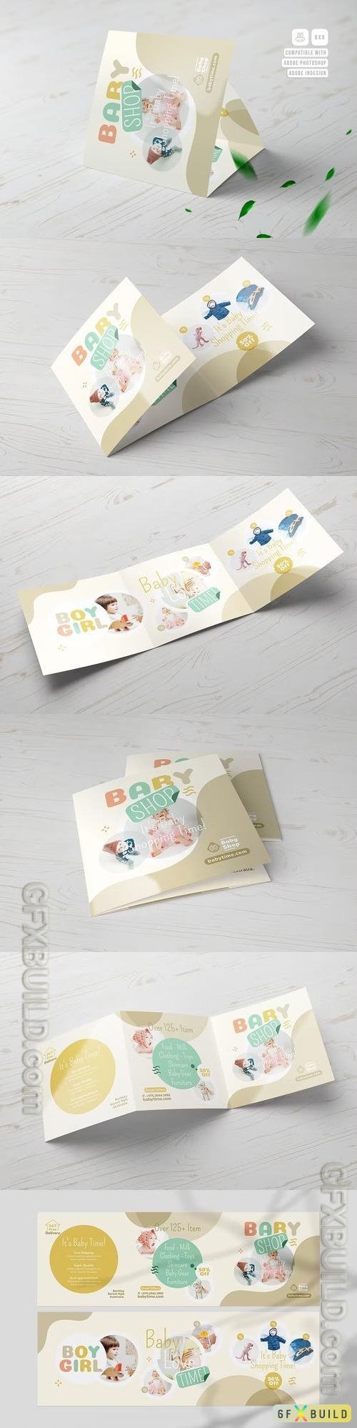 Baby Shop Square Trifold Brochure