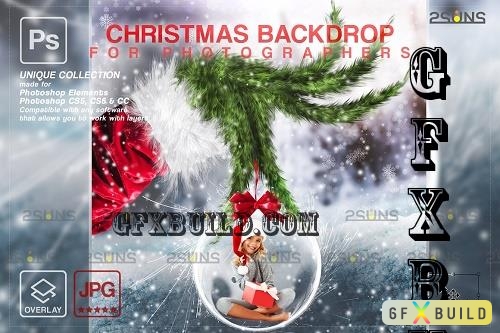 Christmas Backdrop photoshop overlay V01 - 10888422