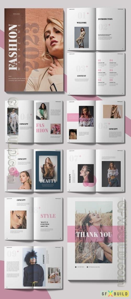 Modern Fashion Magazine Layout 542530555 INDT