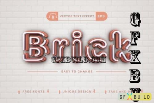 Brick - Editable Text Effect - 10932864