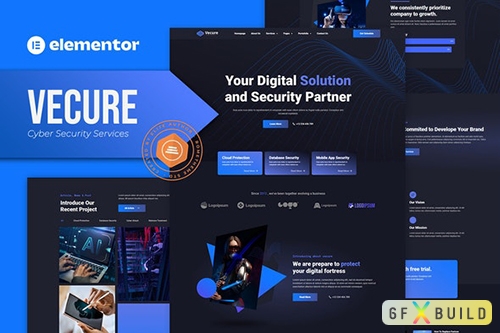 ThemeForest - Vecure - Cyber Security Services Elementor Template Kit/41897416