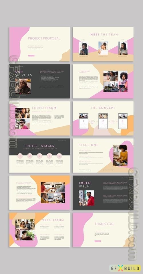 Presentation Layout with Abstract Shapes 537880593 INDT