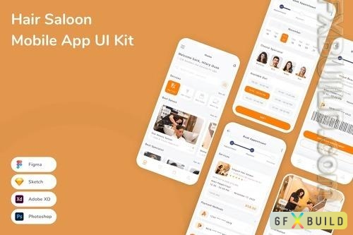 Hair Saloon Mobile App UI Kit