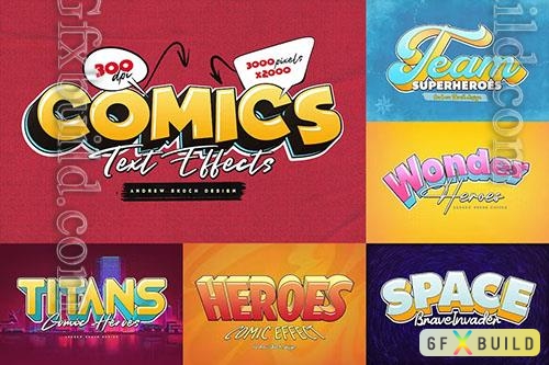 Comic book text effects