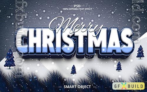 PSD merry christmas text effect psd text effect design