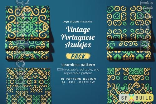 Vintage Portuguese Azulejoz - Seamless Pattern Design  Collection