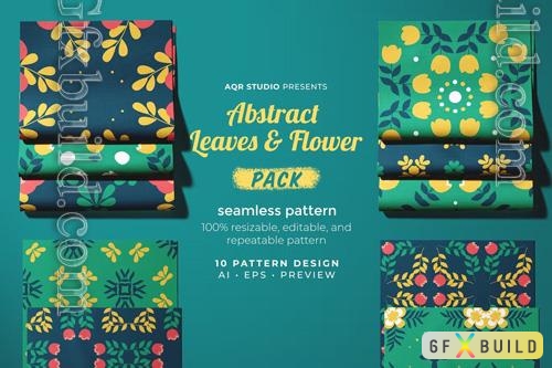 Abstract Leaves & Floral - Seamless Pattern Design  Collection